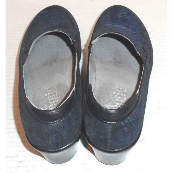 Alegria Women's Emma Blue Metallic Wedge Slip Resistant Shoes Size US 7/7.5 - Picture 4 of 11